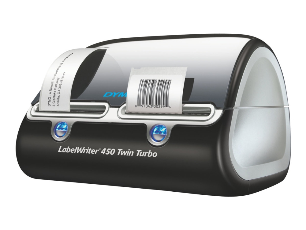 DYMO LabelWriter 450 Twin Turbo - Etikettskrivare - direkt termisk - Rulle (6,2 cm) - 600 x 300 dpi - upp till 71 etiketter/min - kapacitet: 2 valsar - USB
