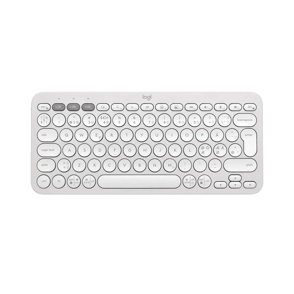 Logitech Pebble Keys 2 K380s trådlöst tangentbord (Off-White)