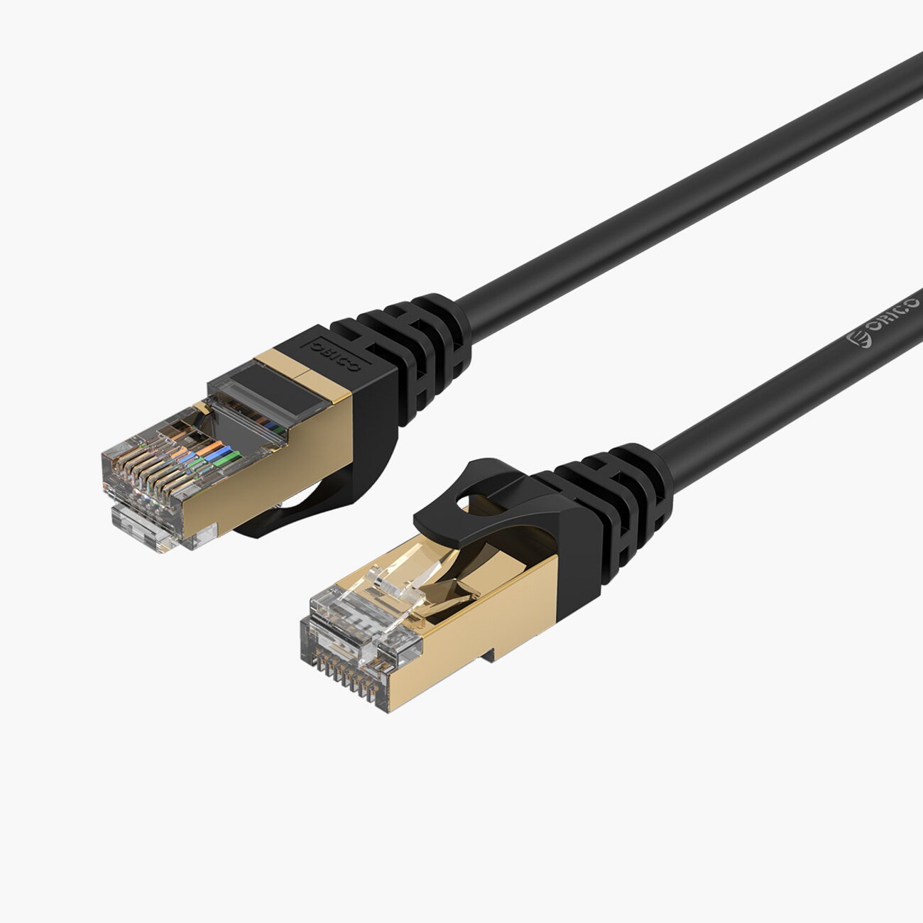 Orico PUG-C7 CAT7 10 Gbps RJ45 Ethernet-nätverkskabel för internet och LAN, rund, 20 m – svart, bild 2