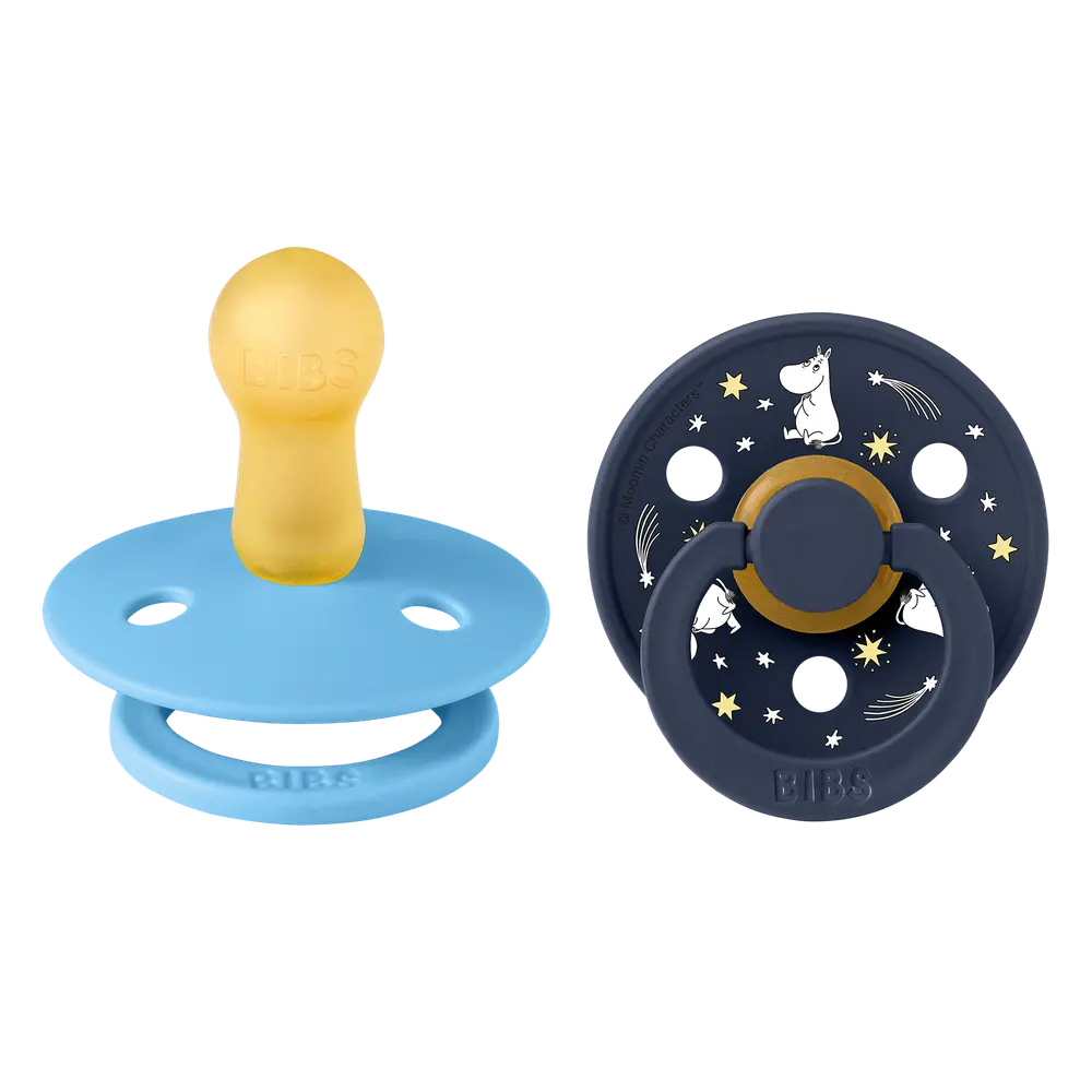 Bibs x Moomin Pacifier Colour 2-pack Good Night Latex Size 2, Breeze Mix, bild 3