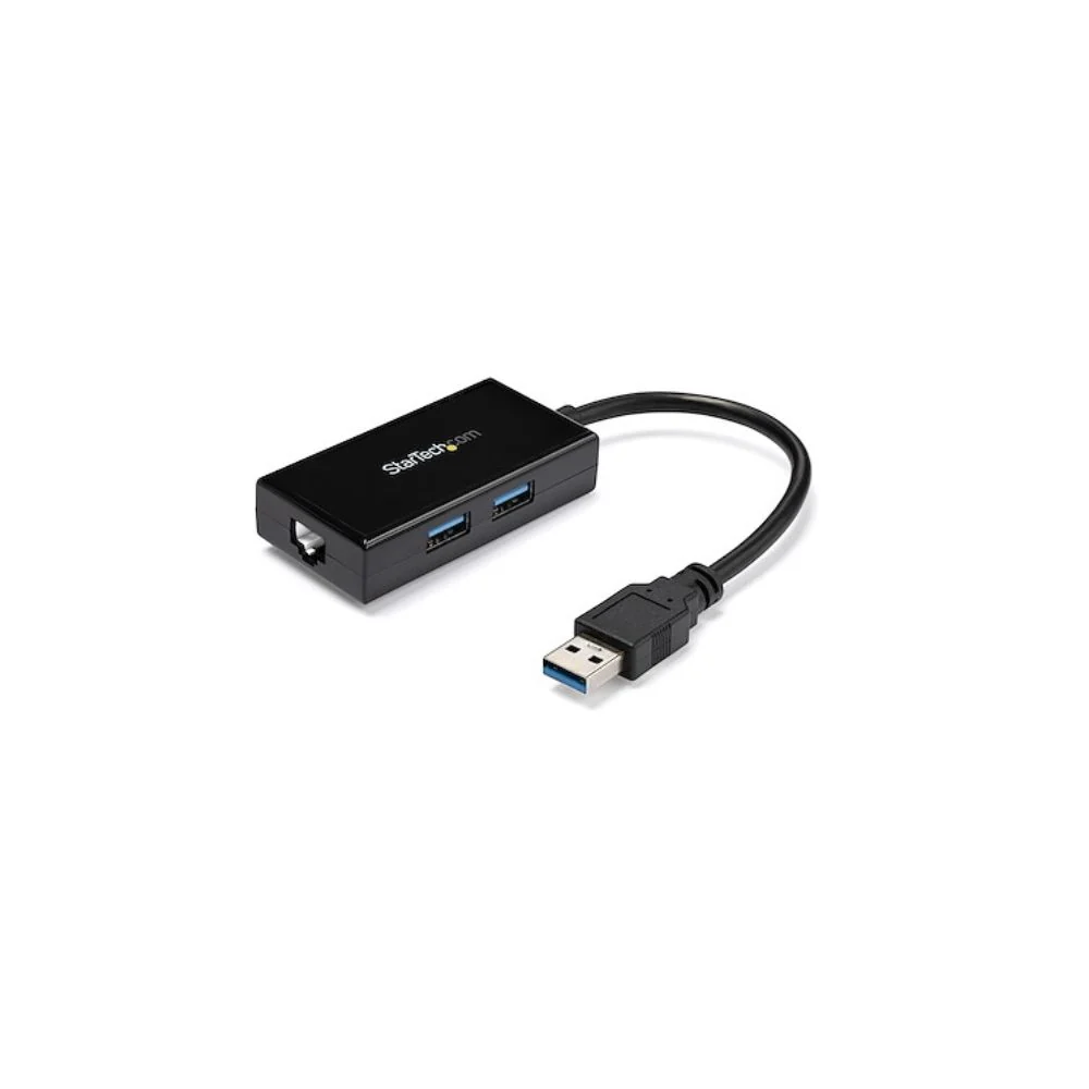 StarTech USB 3.0 till Gigabit-nätverksadapter med inbyggd USB-hubb med 2 portar