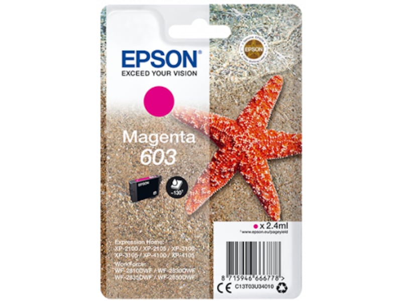Epson Singlepack, magenta 603 bläckpatron, bild 3