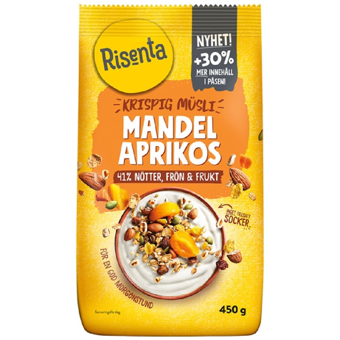 Risenta Krispig Müsli Mandel Aprikos 450 g