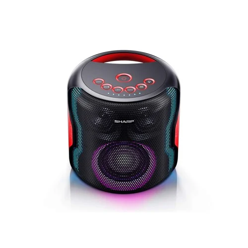 Sharp PS-921(BK) - Partyhögtalare - för bärbar användning - 2.1-kanals - trådlös - Bluetooth - 65 watt - svart