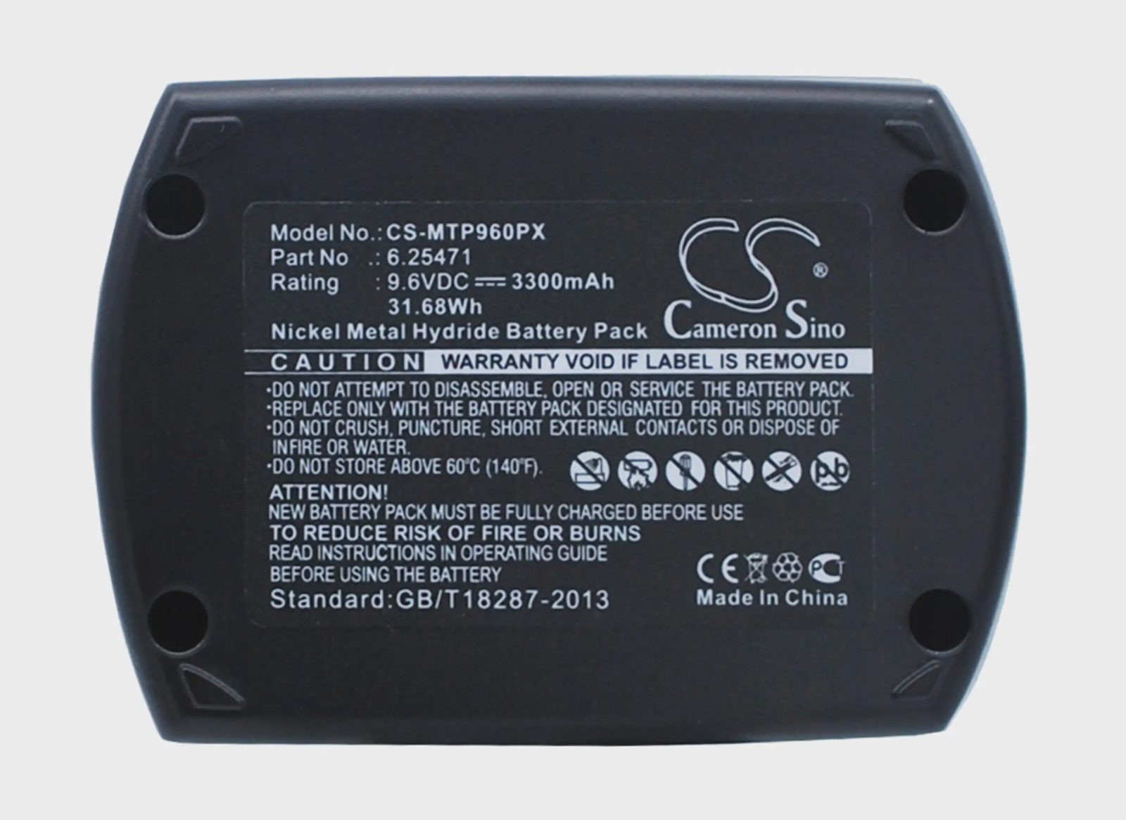Batteri till Elverktyg för Metabo BSZ9.6IM Plus, BSZ9.6, BZ9.6SP m.fl.