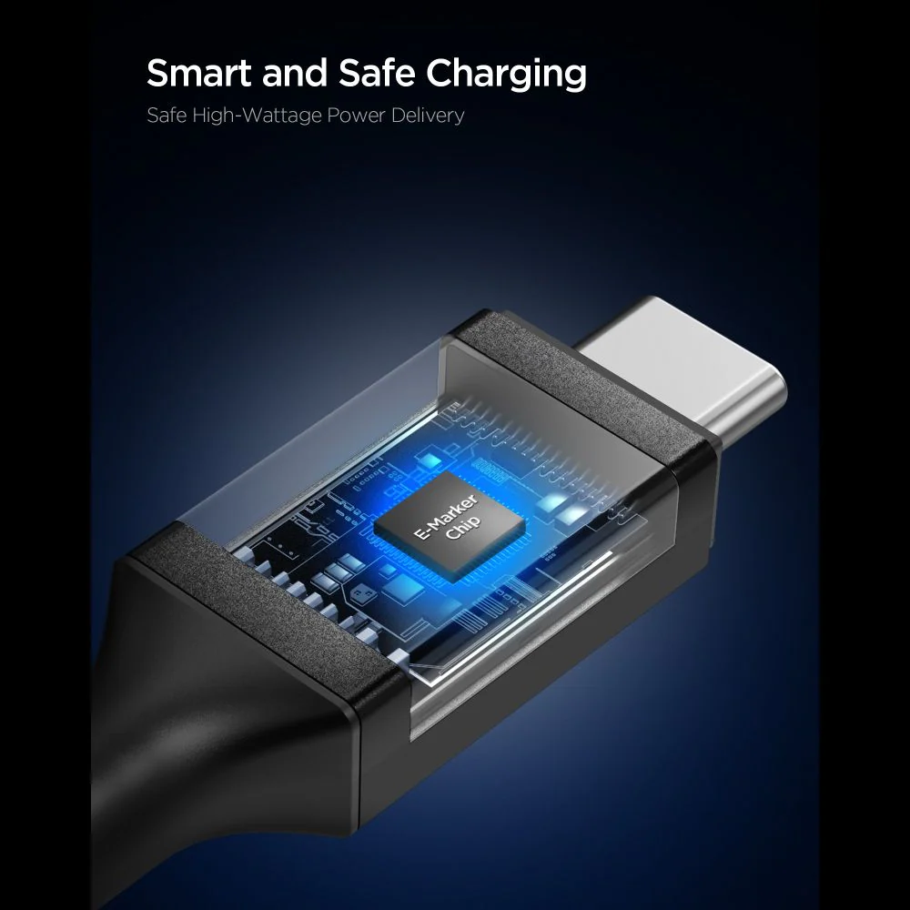 Spigen EB10020CC USB-C-kabel 100 W 200 cm – svart, bild 4