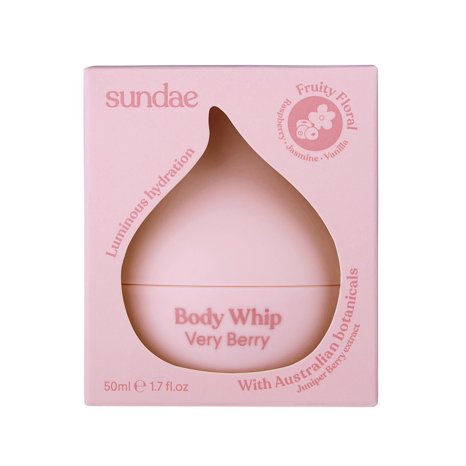 Sundae MINI Very Berry Body Whip Moisturiser 50 ml, bild 2