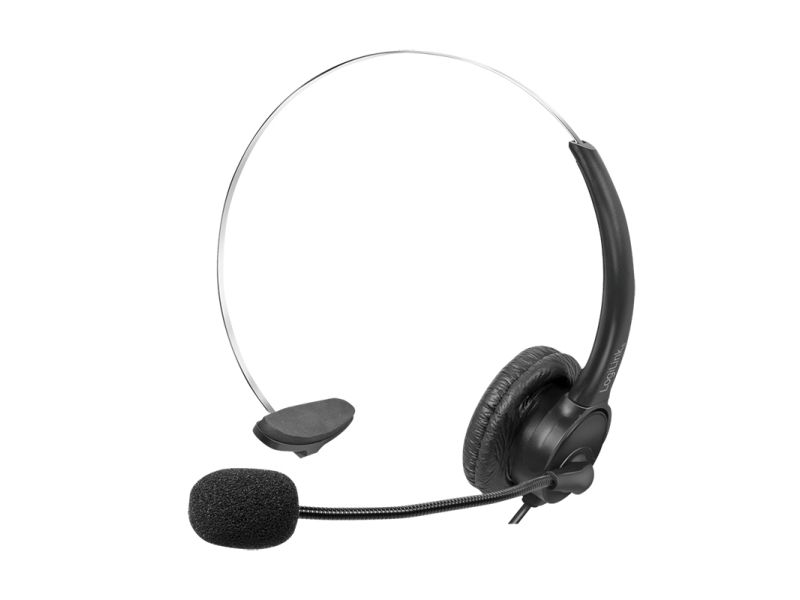 LogiLink HS0056, Kabel, Kontor/callcenter, 20 - 20000 hz, Headset, Svart