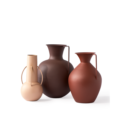 POLSPOTTEN - Roman Vaser - Cognac - Set om 3