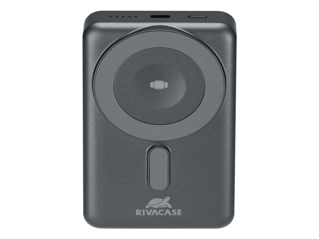 RivaCase VA2608 powerbank 10000 mAh 38,5 W trådlös laddning, svart/grå
