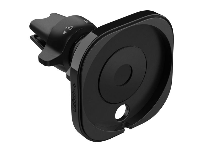 Spigen MagFit ACP02791 magnetisk bilhållare, trådlös laddning USB, svart