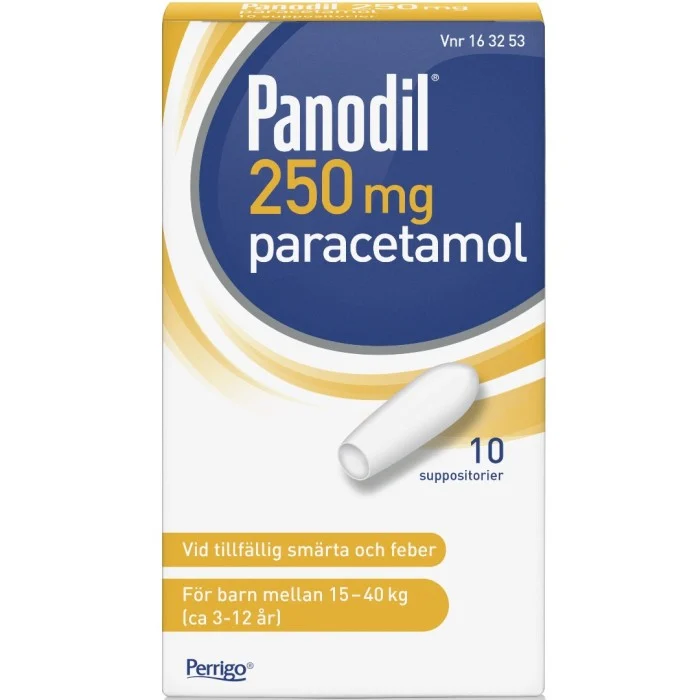 Panodil, suppositorium 250 mg 10 st