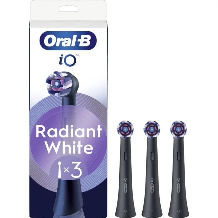 Oral-B iO Radiant White borsthuvuden 3 st, svart
