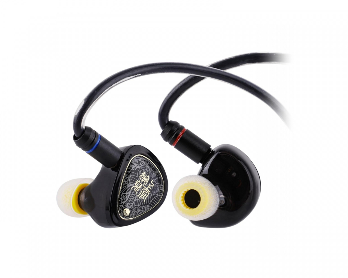 Tangzu Wan'er S.G 2 IEM Hörlurar med Mikrofon - 3.5mm - Klar Svart