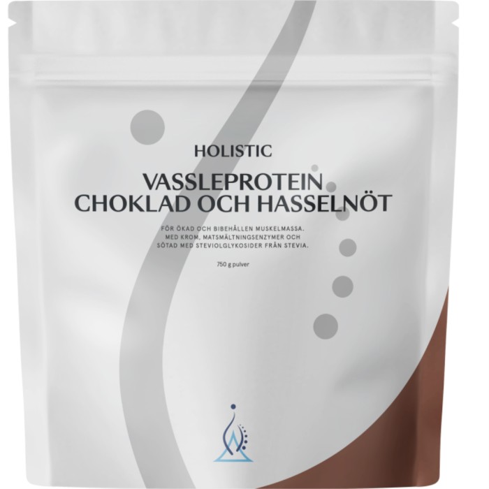 Holistic Vassleprotein, Choklad & Hasselnöt, 750 g