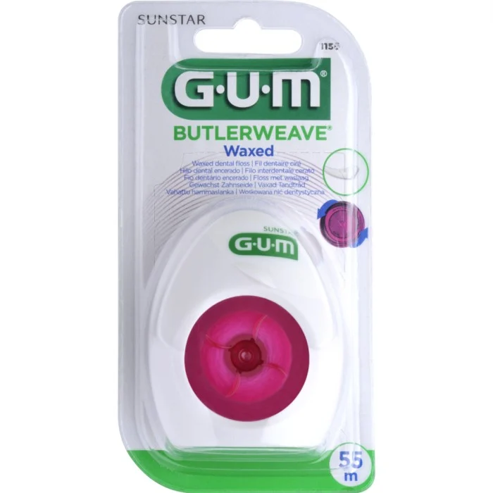 GUM Butlerweave vaxad tandtråd 55 m