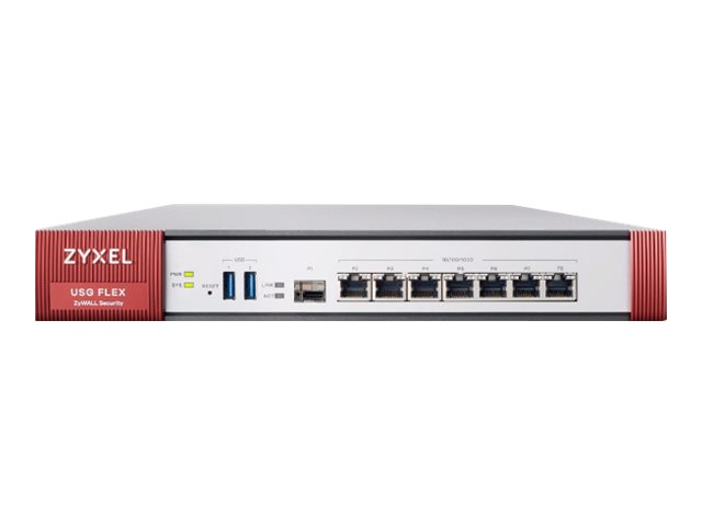 ZyXEL USG FLEX 500, 7xGigabit definierbara portar, 1xSFP Gigabit, Nebula