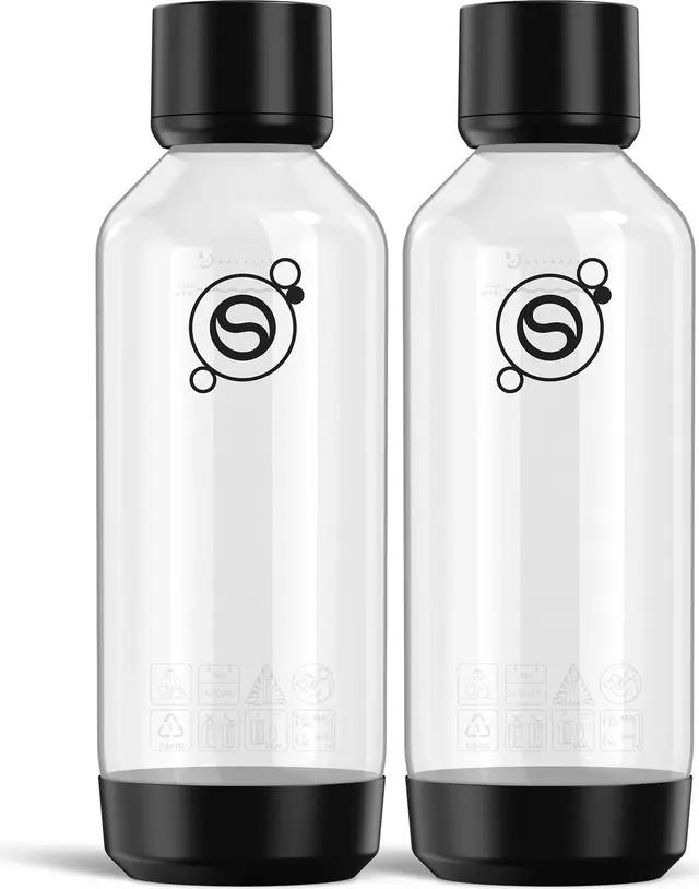 SodaStream Fizz & Refresh flaska för kolsyremaskin 2 x 1 L, svart