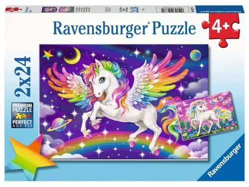 Ravensburger pussel: Unicorn And Pegasus 2x24 Bitar, bild 2