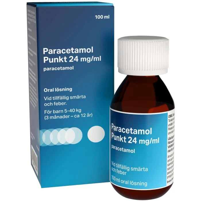 Paracetamol Punkt, oral lösning 24 mg/ml 100 ml