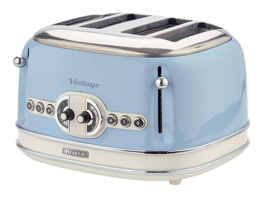 Ariete Vintage 156 - Brödrost - 4 skiva - 4 Kortplatser - celest