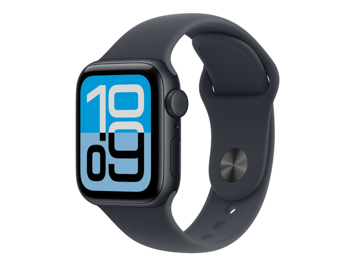 Apple Watch SE 3 GPS + Cell 40 mm midnatt aluminum, midnatt sportband - S/M, bild 4