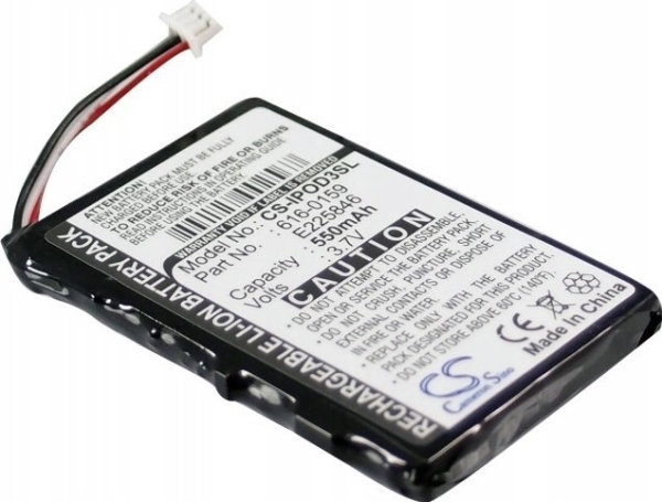 Cameron Sino batteri 616-0159 E225846 för Apple iPod 3:e generation 10/15/20/30/GB – Cs-ipod3sl
