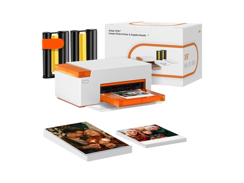 Liene Amber M110 bärbar fotoprinter 4x6 med 60 ark 4x6 fotopapper