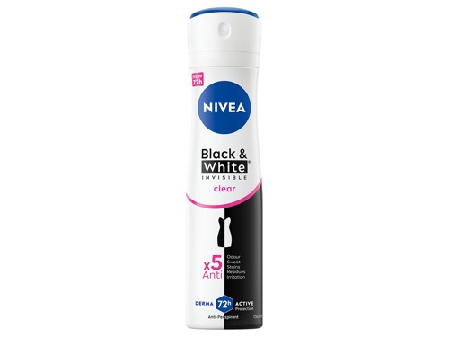 NIVEA Deo Spray Invisible Black & White Clear 150 ml, bild 2