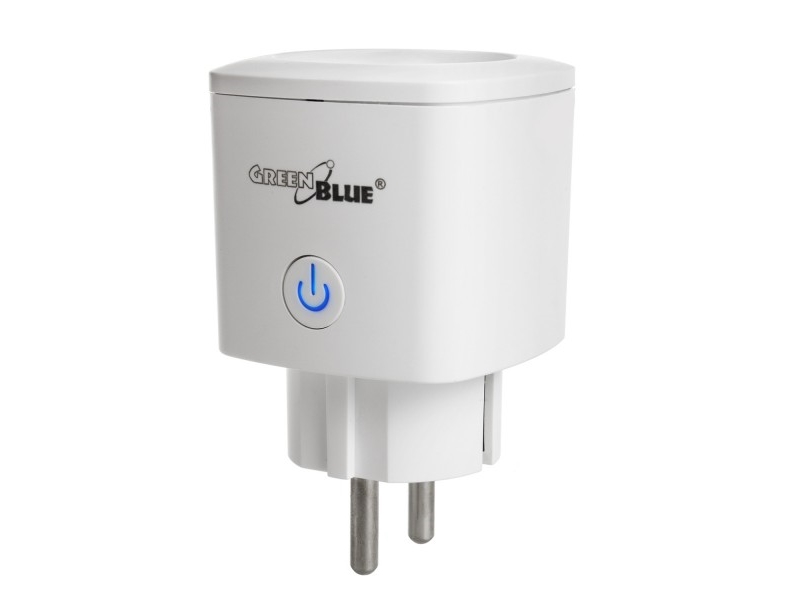 GreenBlue WiFi-uttag fjärrstyrning Android/iOS/Alexa/Google Home timer max 3680W typ F GB720 F