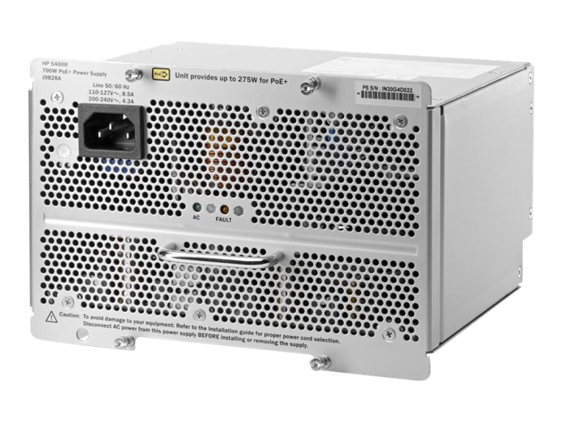 HPE Aruba - Nätaggregat (insticksmodul) - 700 Watt - Europa - för HPE Aruba 5406R, 5406R 8-port, 5412R, 5412R 92