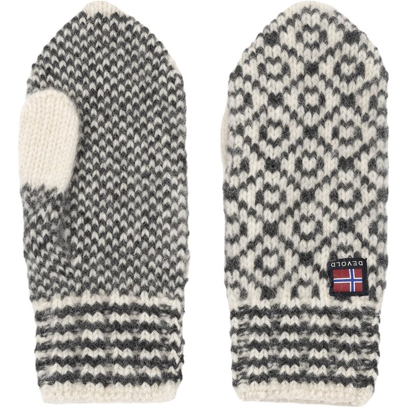 Devold Svalbard Wool Mitten Offwhite/Anthracite - XL