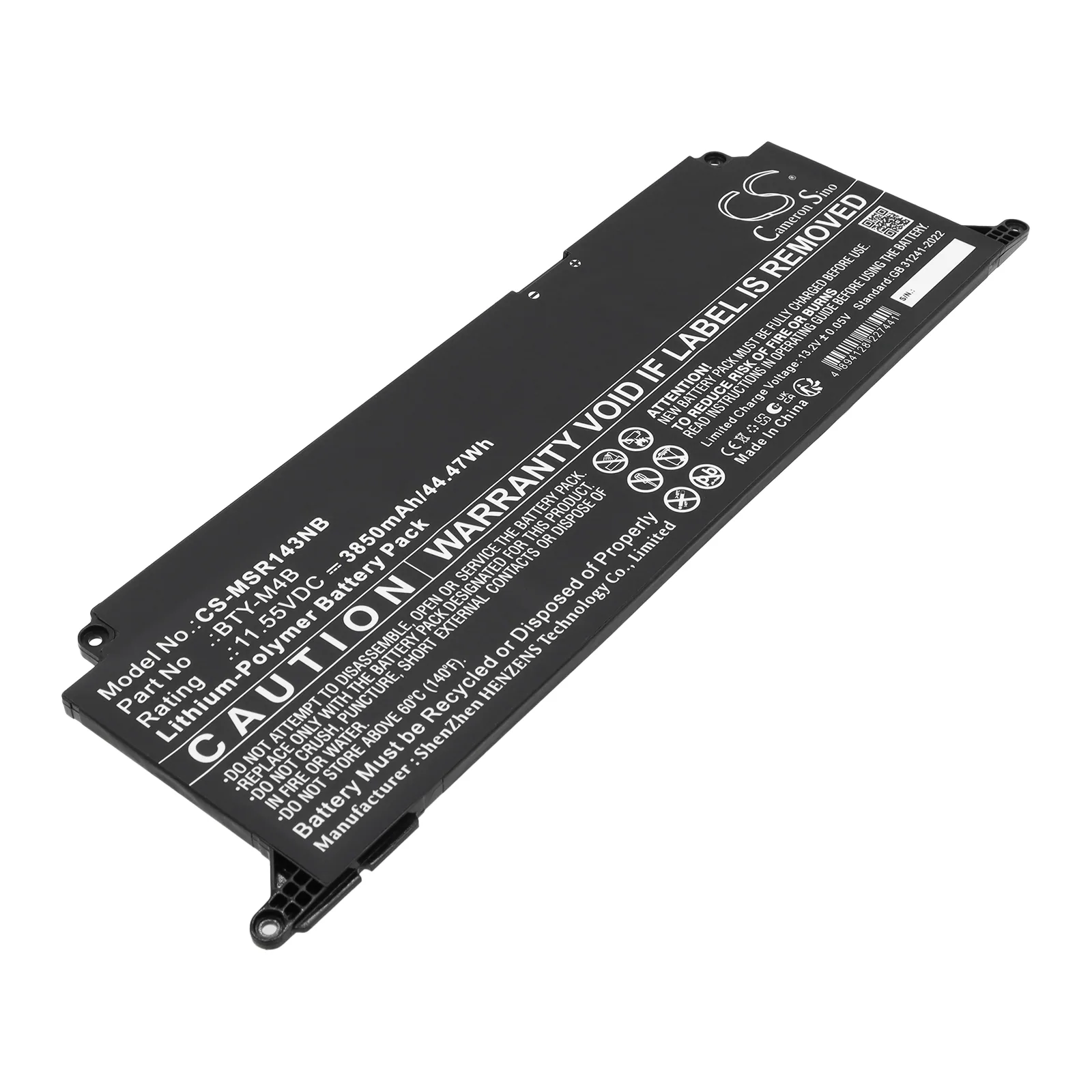 Batteri till Laptop, Bärbar dator för MSI F13MG-206XES, Modern 14