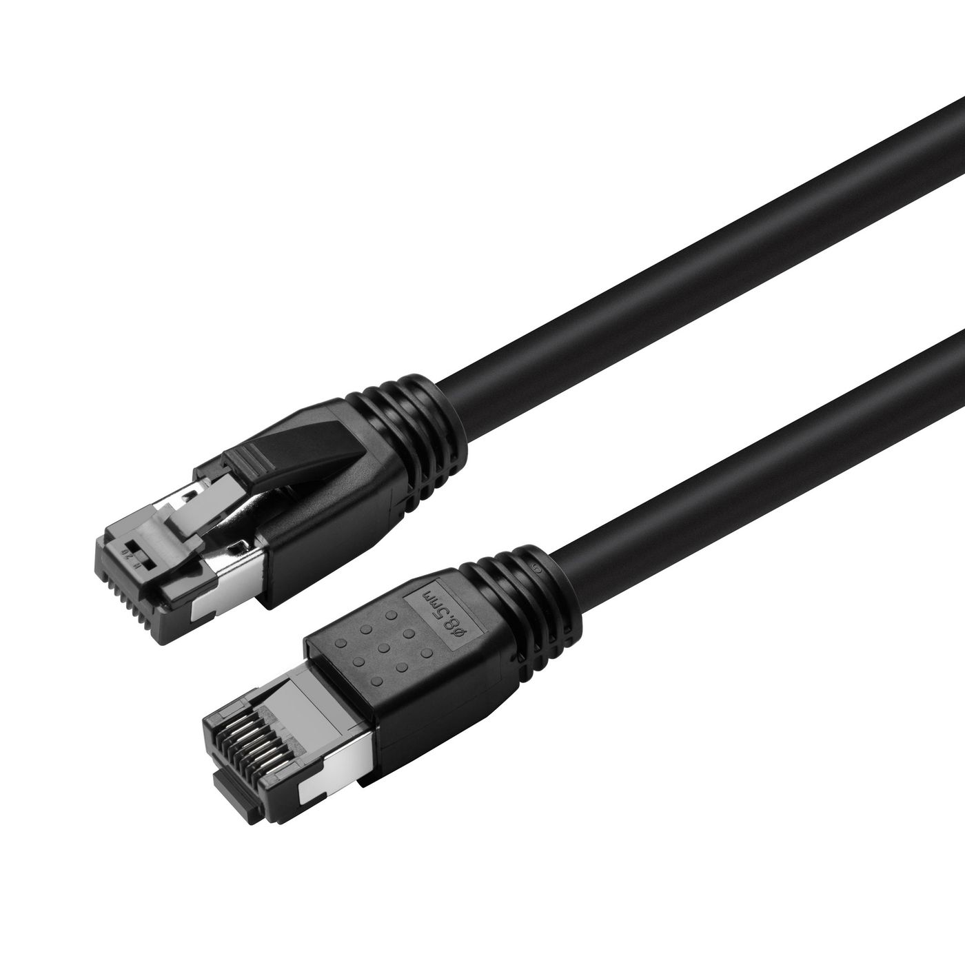 Nätverkskabel skärmad Cat8.1 S/FTP, MicroConnect, LSZH, 0,25 meter - Svart, bild 3