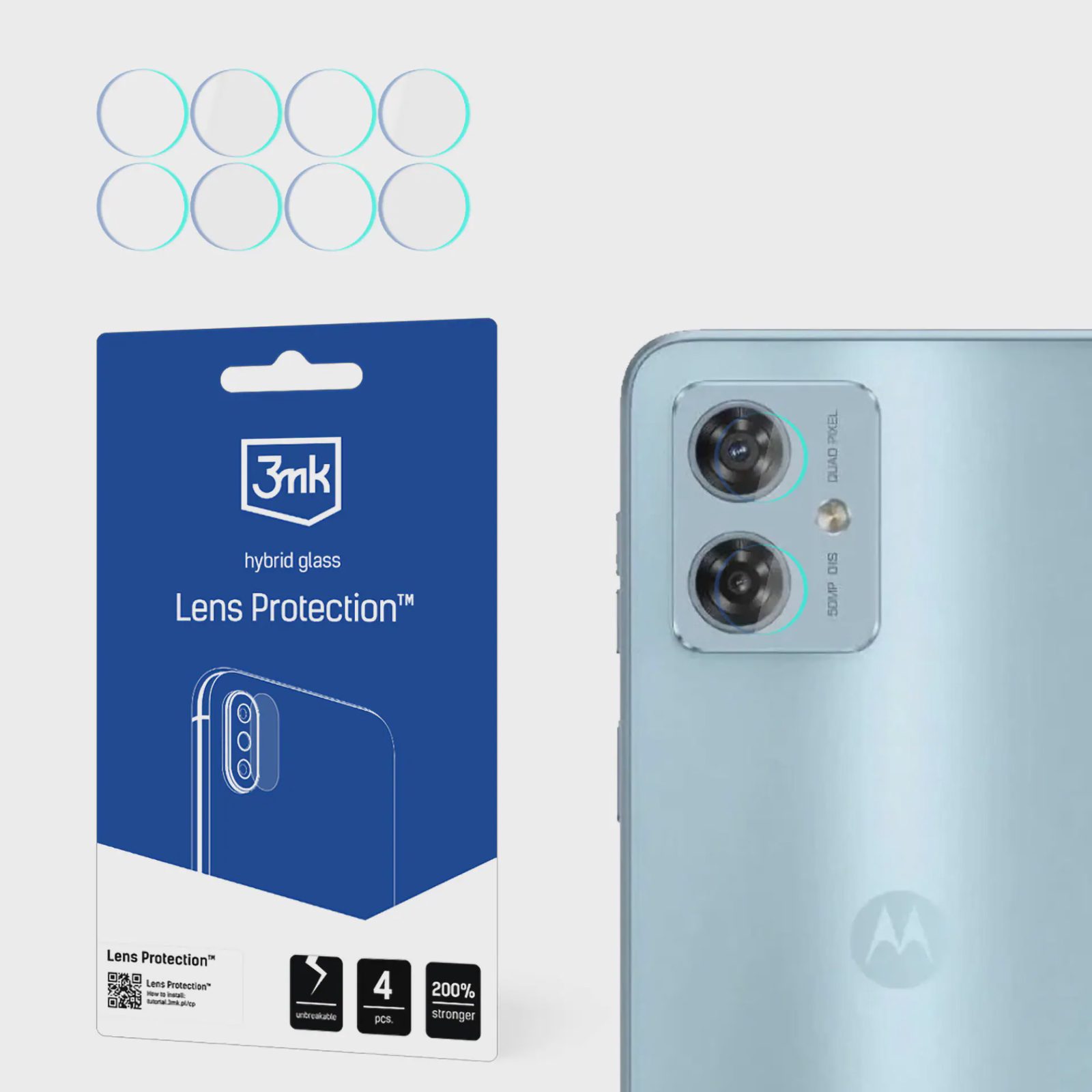3mk Lens Protection™ hybridkameraglas till Motorola Moto G54