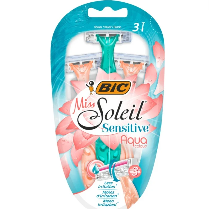 BIC Miss Soleil Sensitive Aqua rakhyvlar 3 st