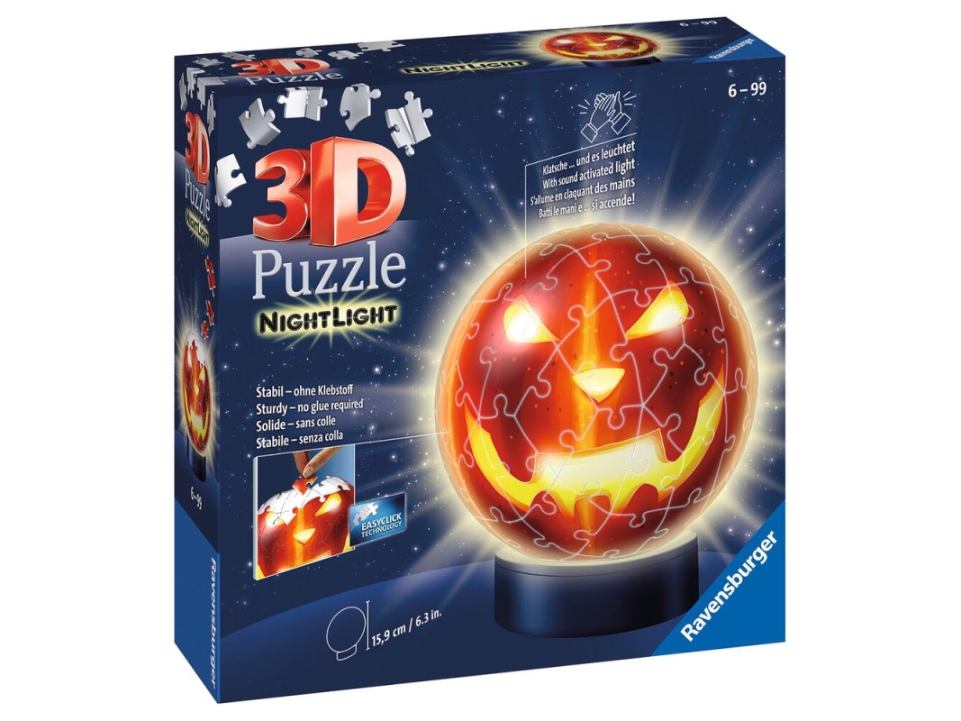 Ravensburger 3D Pussel - Pumpa med nattlampa 72 bitar