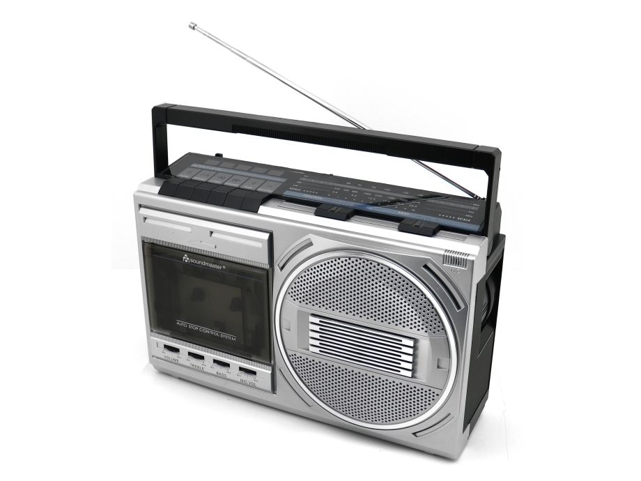 Soundmaster RR20SI kassettbandspelare FM mono Bluetooth, silverfärgad