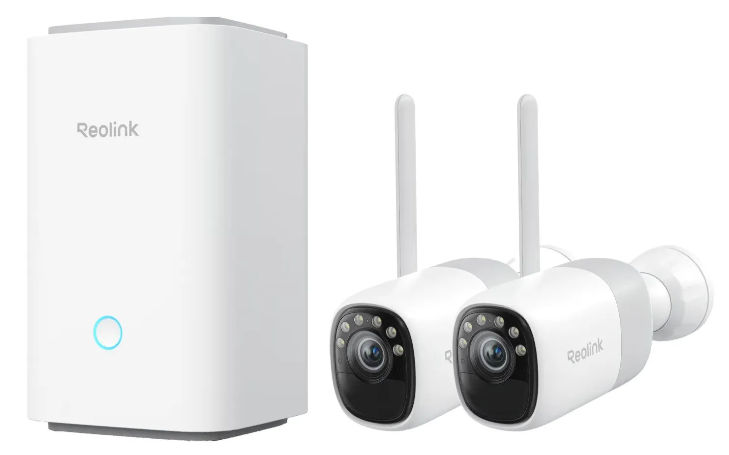 Reolink Home Hub med 2x Altas säkerhetskamera