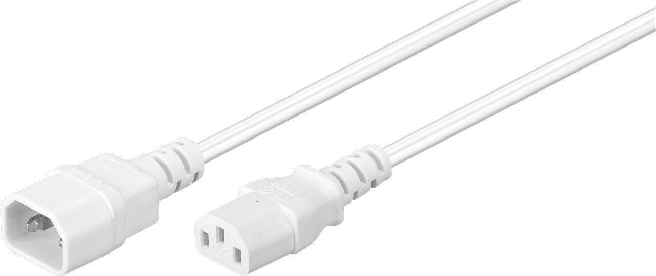 Strömkabel MicroConnect Power Cord C13 - C14 förlängning, 3 m - Vit, bild 2