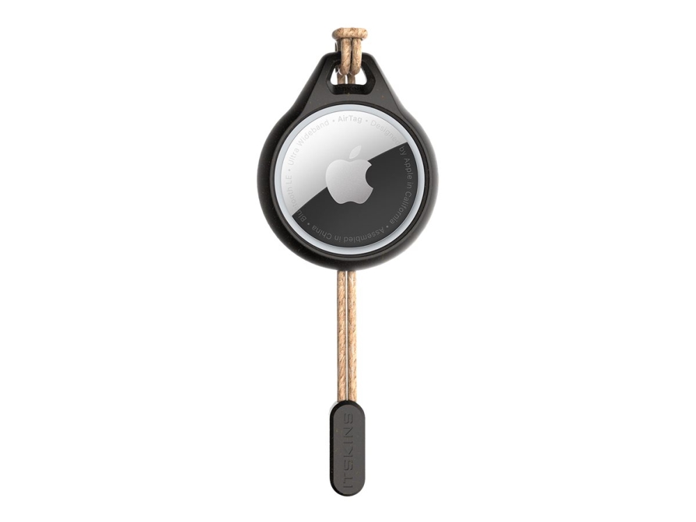 ITSKINS FERONIABIO // AIRCOVER - Baksidesskydd för airtag - Impactane Bio, 100% compostable material - svart - för Apple AirTag
