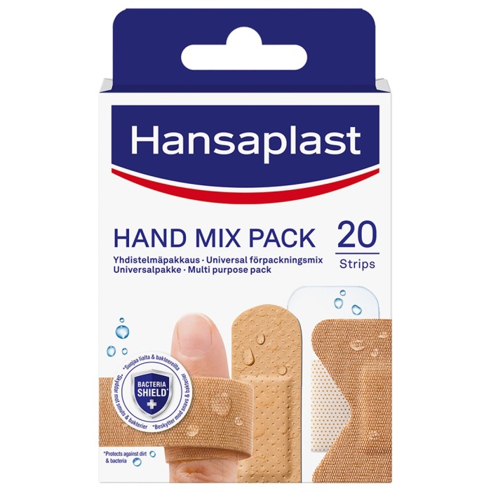 Hansaplast Hand mix pack fingerplåster, 20 st