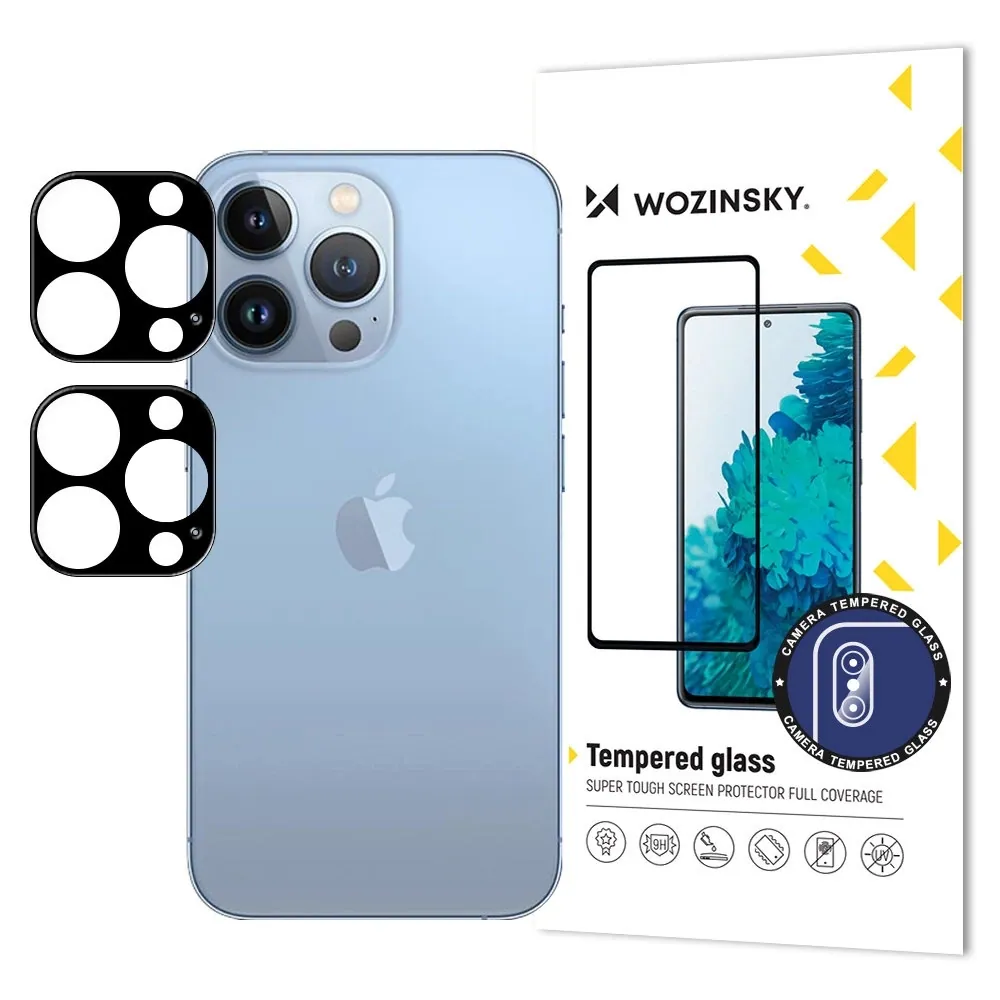Wozinsky Helkameraglas för iPhone 17 Pro Max, svart, 2 st