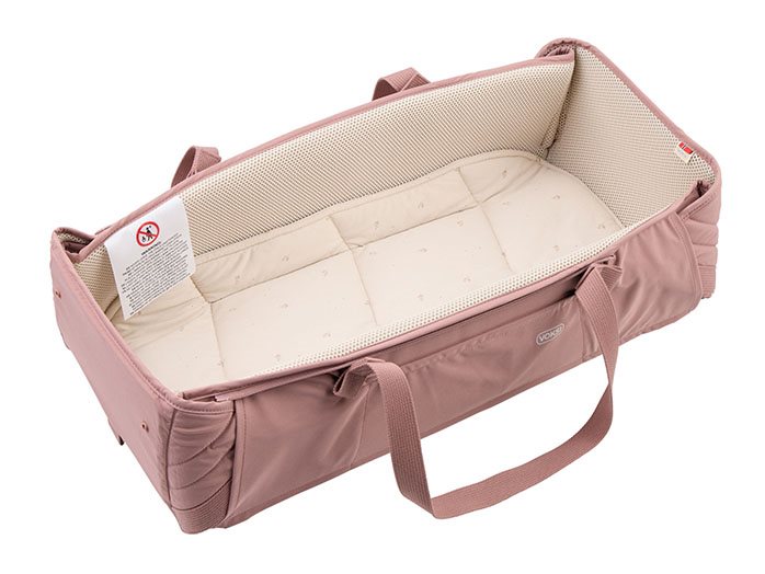 Voksi Carry Me mjuklift/babynest, blush pink leaf