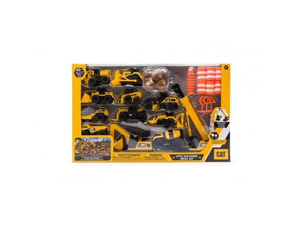 CAT byggfordonssats med tillbehör Little Machines Mega Set, 83337