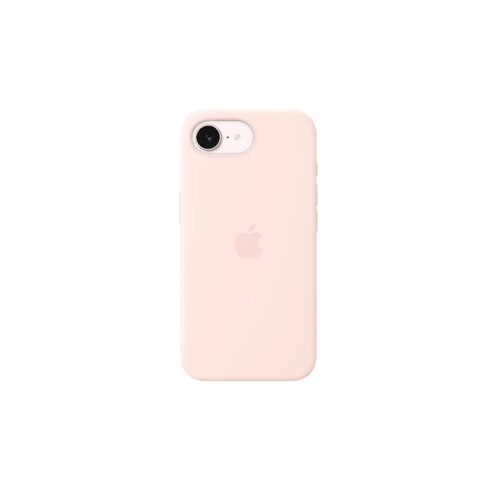 Apple iPhone 17e silikonskal med MagSafe, mjuk rosa