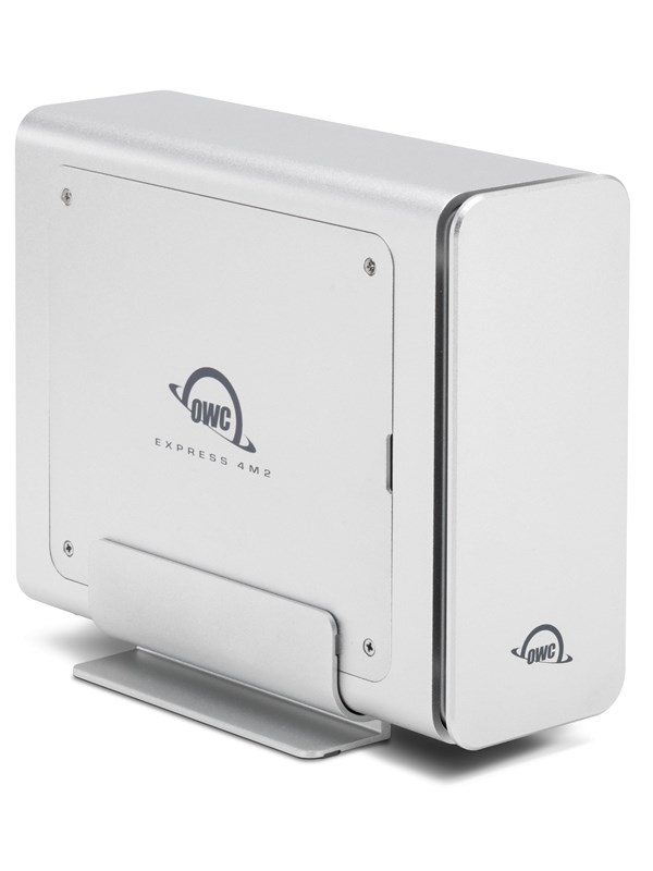 OWC Express 4M2, SSD-inkapsling, M.2, PCI Express 4.0, 40 Gbit/s, USB-anslutning, Silver