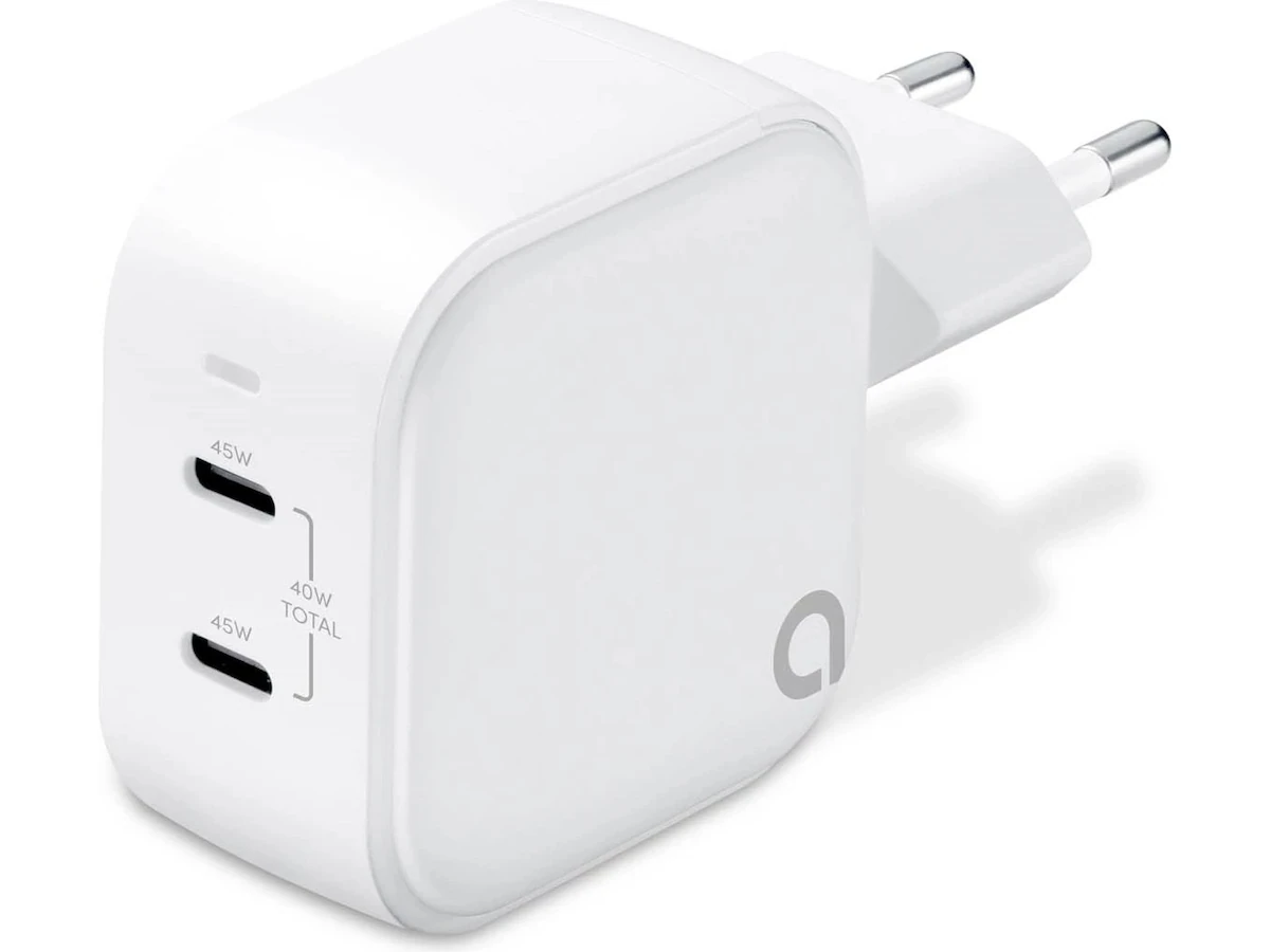 Andersson WLC-G2300 - Strömadapter PD 45W 2xUSB-C - Vit