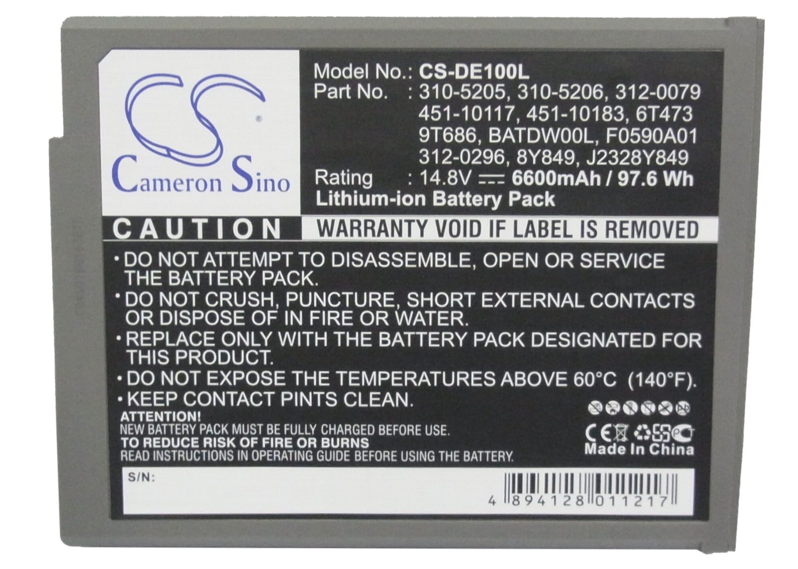 Batteri till Laptop, Bärbar dator för Dell Inspiron 1100, Inspiron 1150 m.fl., bild 5