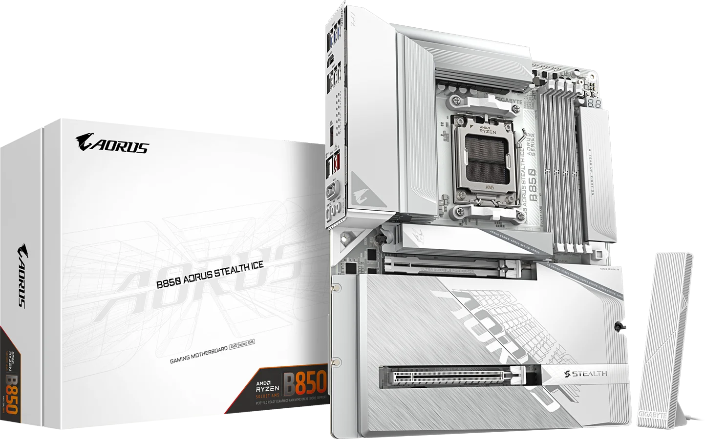 Gigabyte B850 Aorus Stealth Ice, bild 2